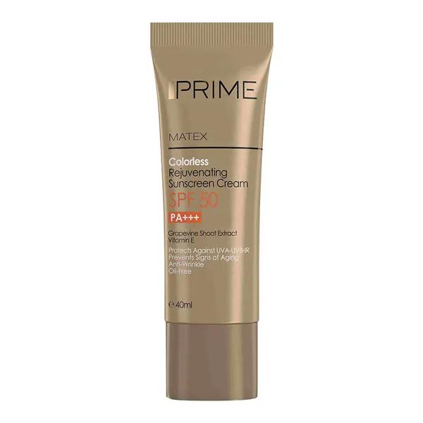 ضد آفتاب بی‌رنگ جوان کننده SPF50 پرایم