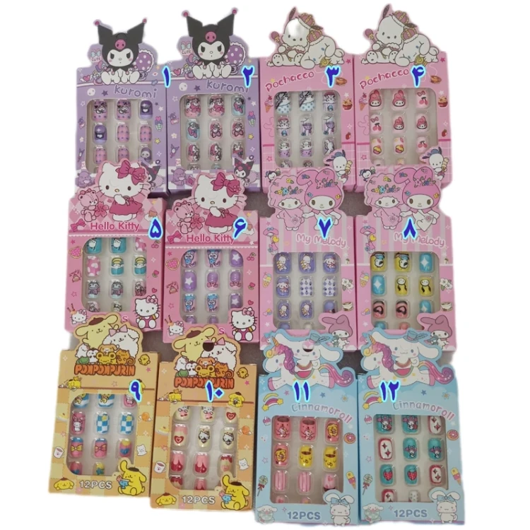 ناخن مصنوعی بچه گانه به همراه چسب بسته 12 عددی (ناخن بچه)