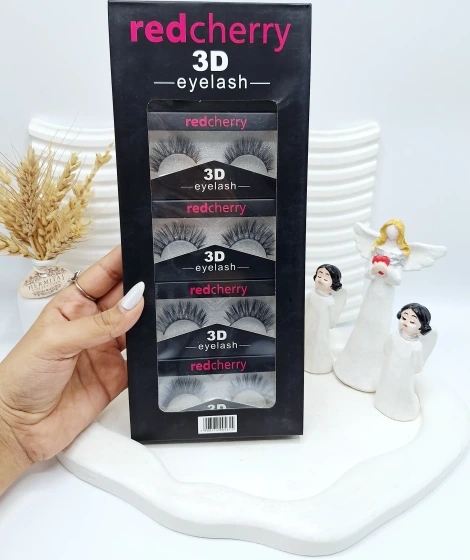 مژه مصنوعی 3D کارتن مشکی redcherry